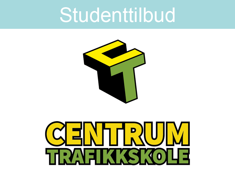 - Student Centrum Trafikkskole 10% på alle timer, kurs og obligatorisk opplæring